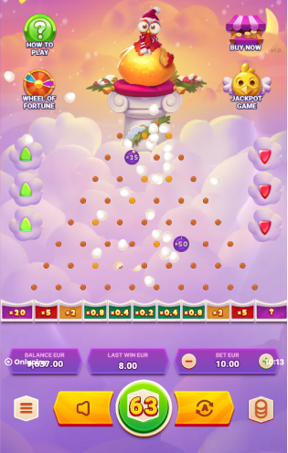 Chicken Plinko Gameplay‑Screenshot